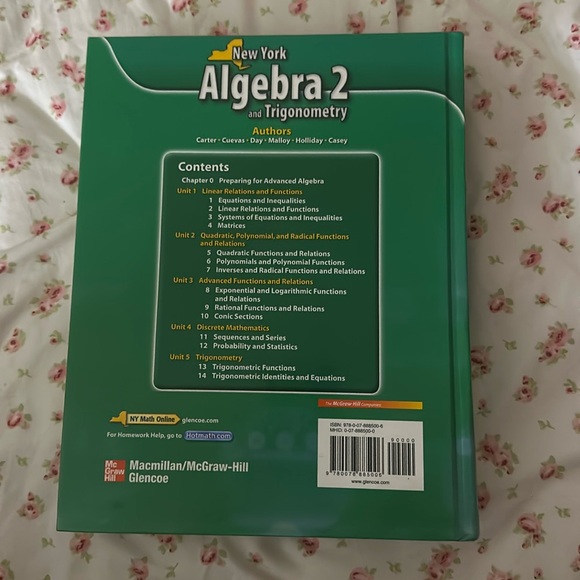 Intermediate Algebra Textbook - Green and Orange - Picture 2 of 2